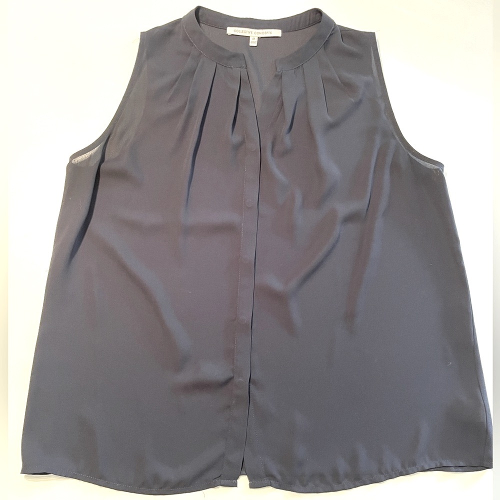 Collective Concepts navy blue sleeveless top